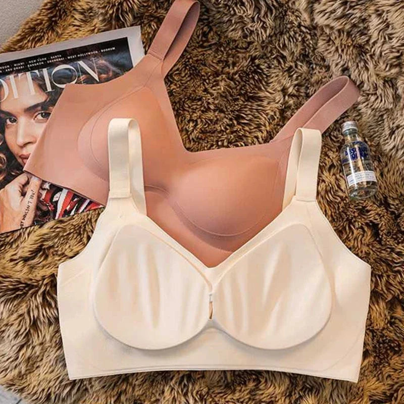 High-Quality Traceless Beautiful Back Jelly Rubber Underwear for Women with Small Breasts, Clumping and Anti-Sagging Sports Bra