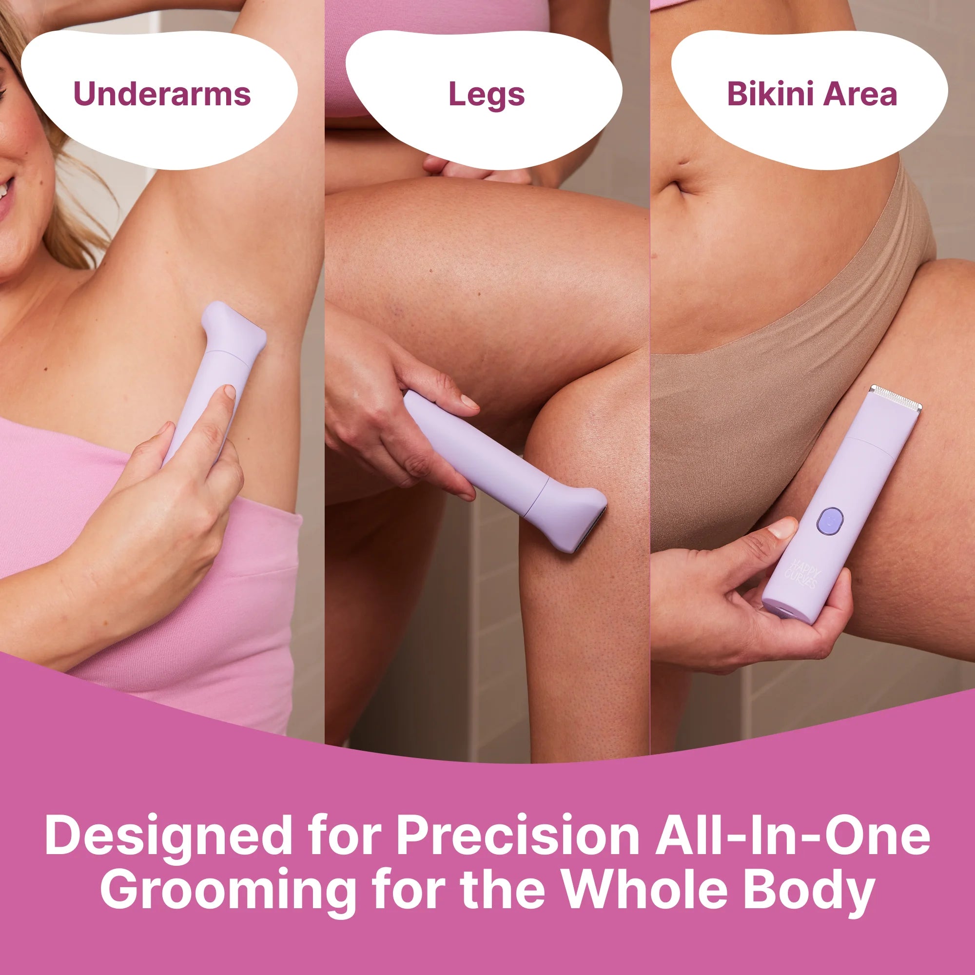 Smoothie Bikini Trimmer, Waterproof Electric Shaving Razor for Women (Guava)