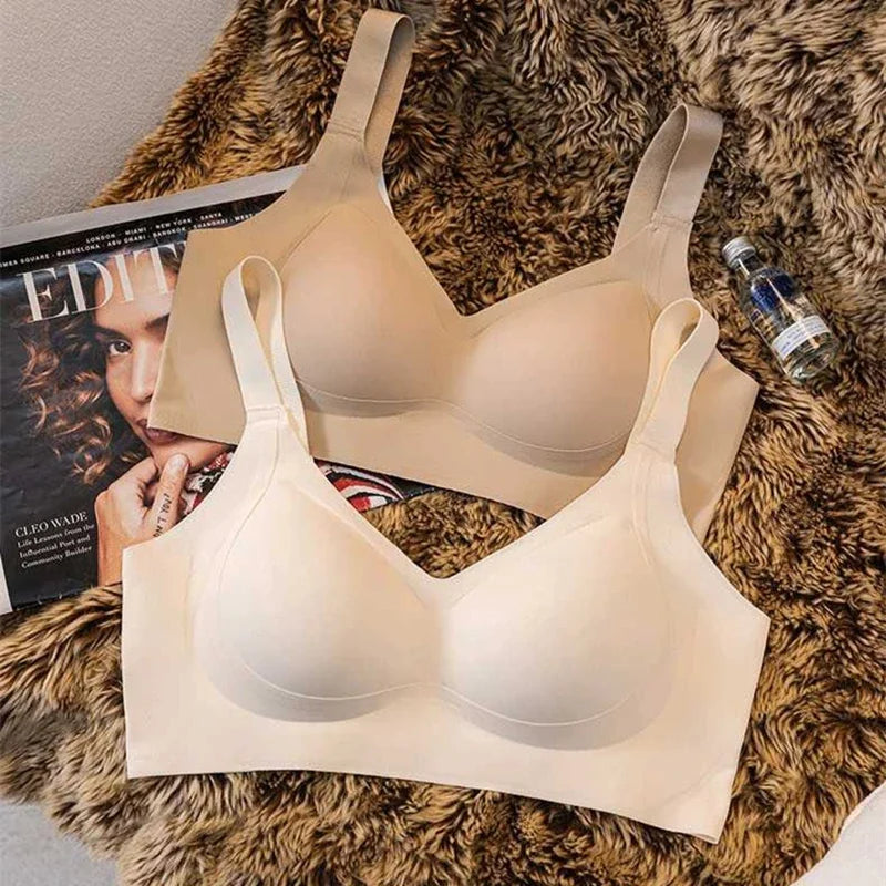 High-Quality Traceless Beautiful Back Jelly Rubber Underwear for Women with Small Breasts, Clumping and Anti-Sagging Sports Bra