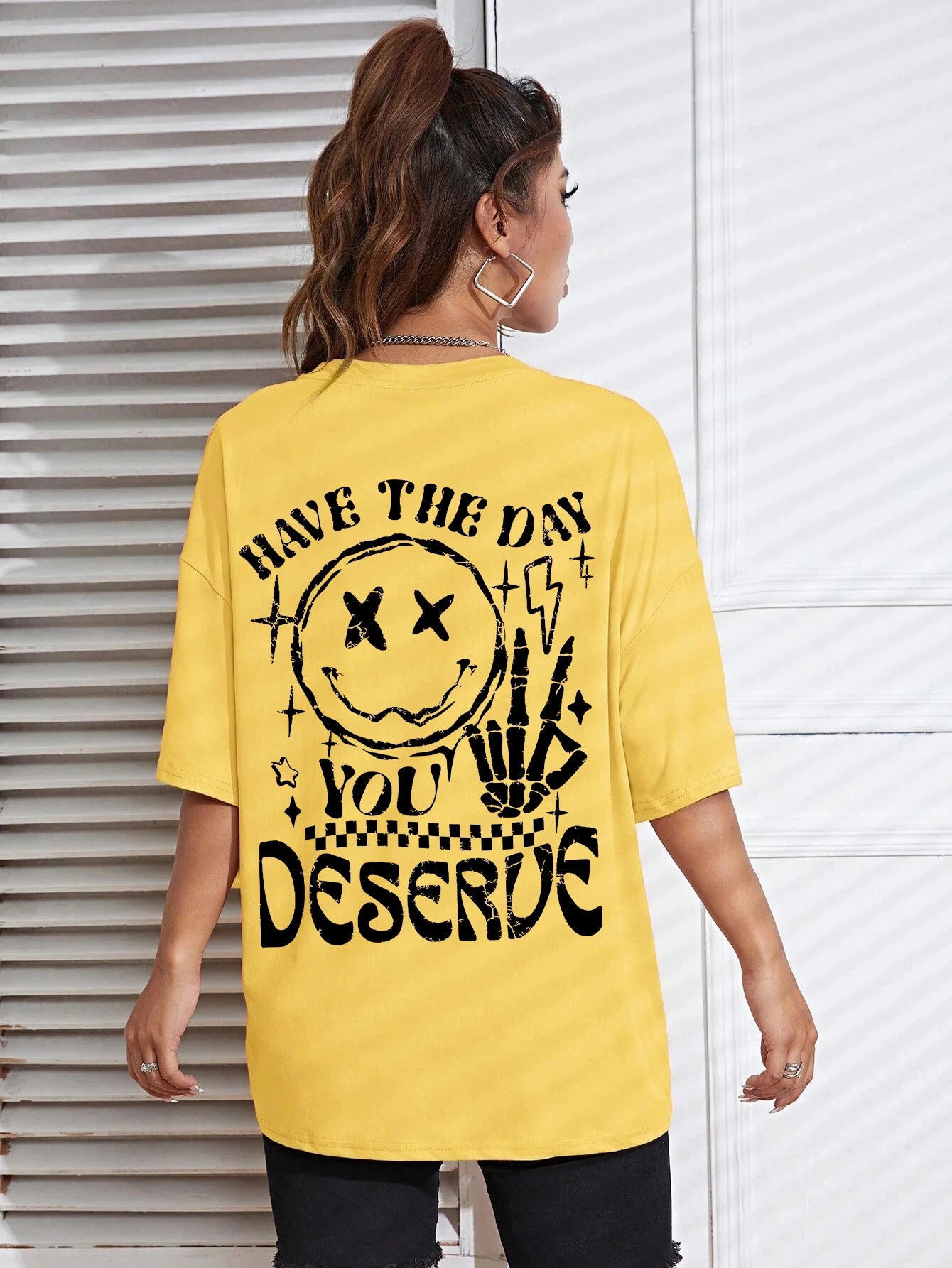 Have The Day You Deserue Letter Graphic Women T-Shirt Cotton Sport T Shirt Soft Breathable Clothes Oversized Casual Short Sleeve