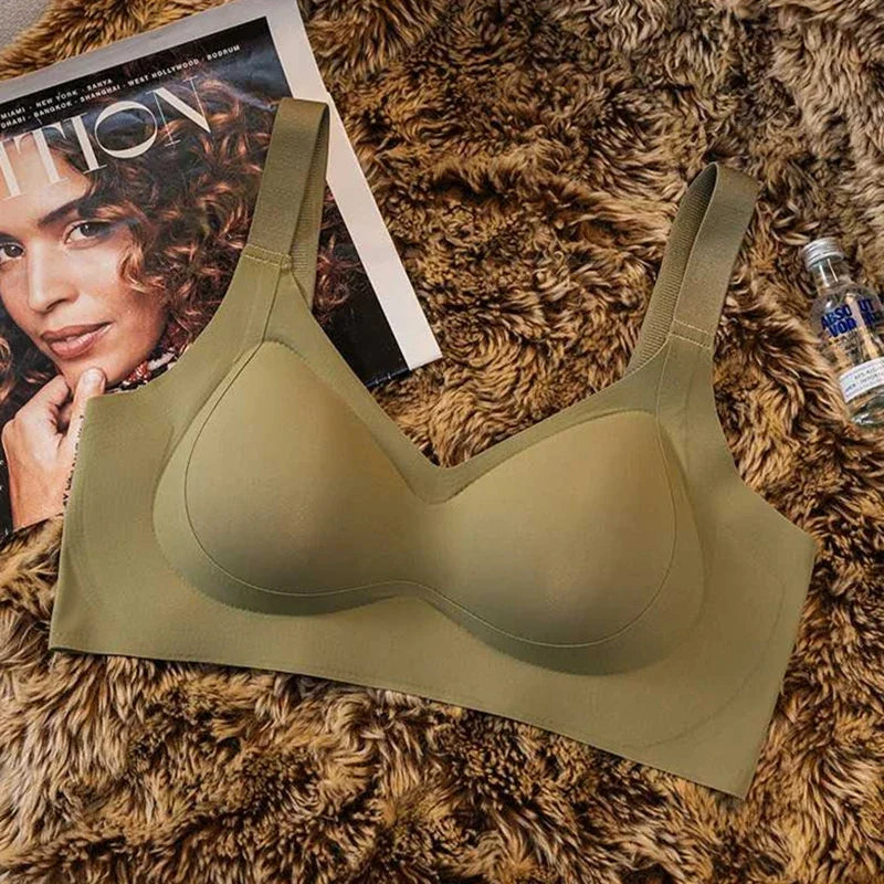 High-Quality Traceless Beautiful Back Jelly Rubber Underwear for Women with Small Breasts, Clumping and Anti-Sagging Sports Bra