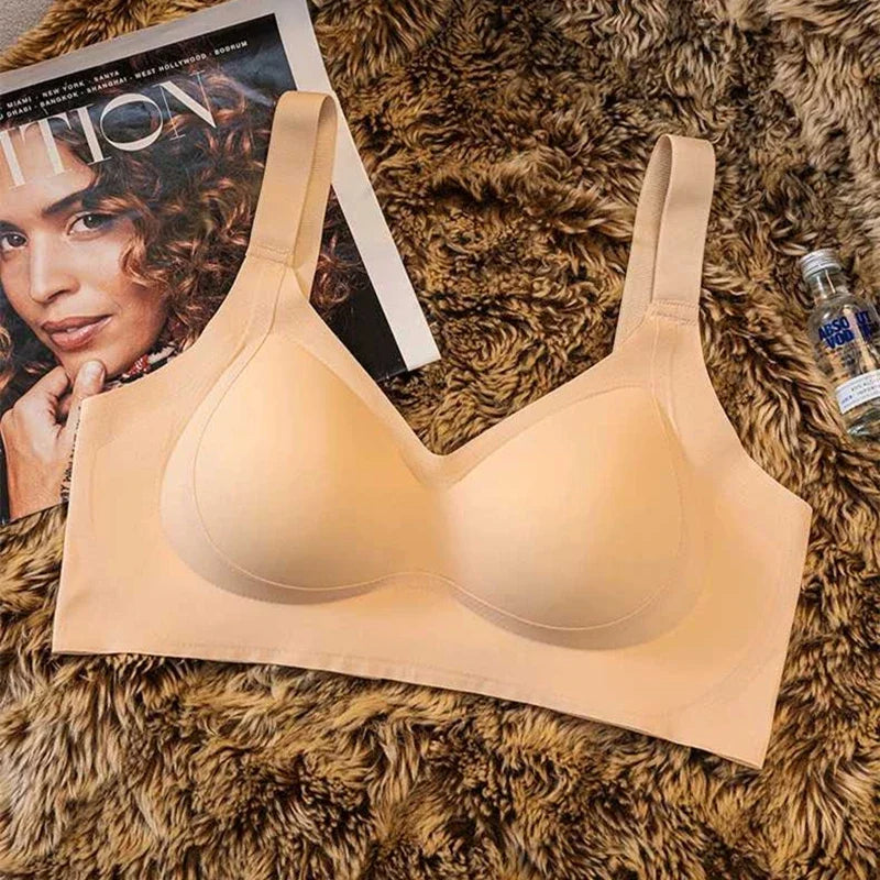 High-Quality Traceless Beautiful Back Jelly Rubber Underwear for Women with Small Breasts, Clumping and Anti-Sagging Sports Bra